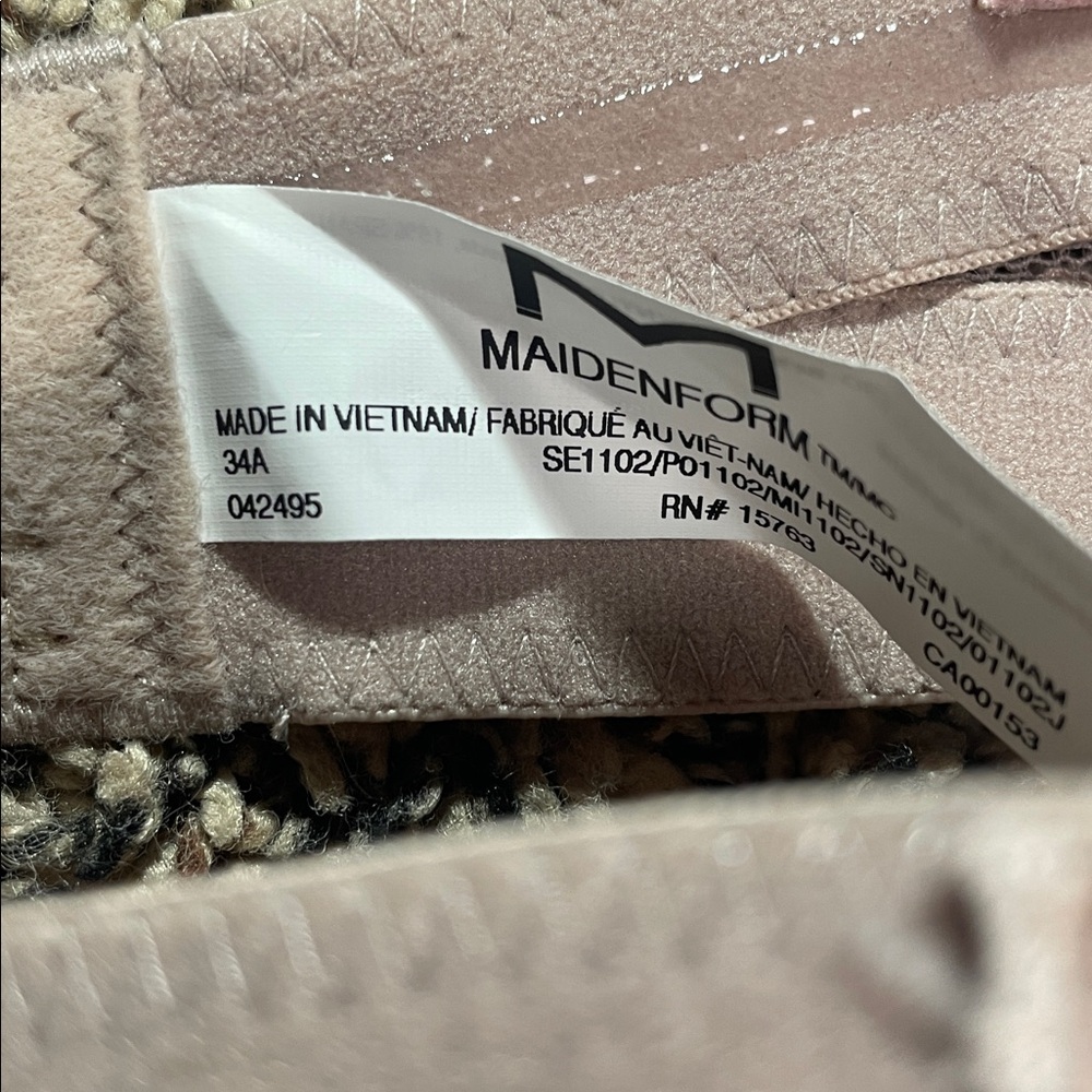 🆕 Maidenform Pink Lace Push Up Bra Size 34A | NWT - Picture 4 of 6